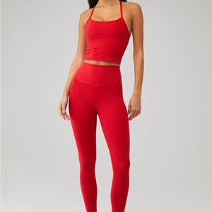 Beyond Yoga Ruby Red Heather Set